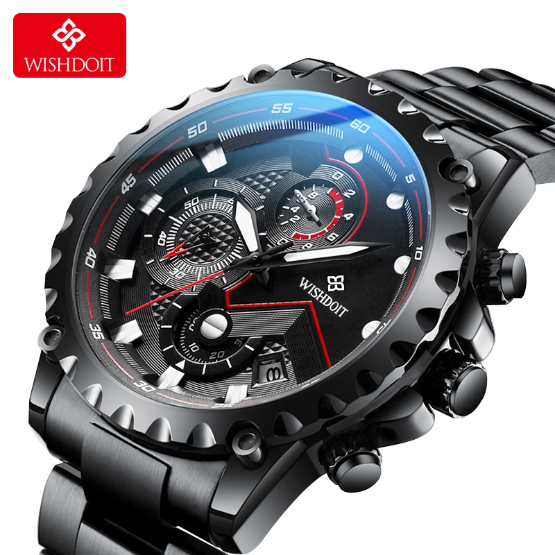 Jual WISHDOIT Jam Tangan Pria Anti Air Asli 2025 Terbaru Mewah