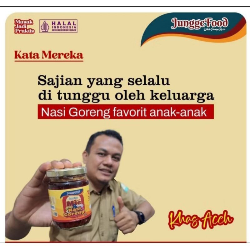 Jual Bumbu Mie Aceh dan Nasi Goreng Jungge Food Botol 15 porsi | Shopee ...