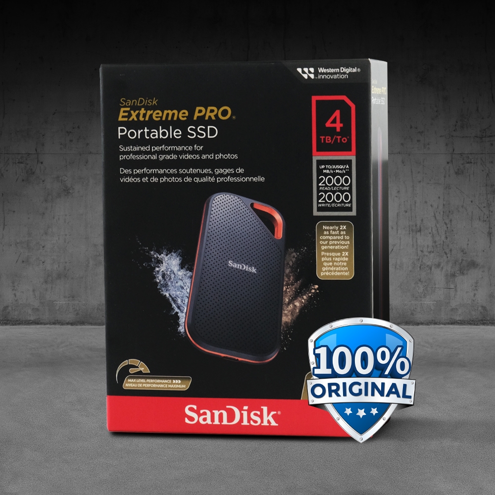 Jual SanDisk Extreme PRO Portable SSD 2000MB/s USB Type C 3.2 4TB ...
