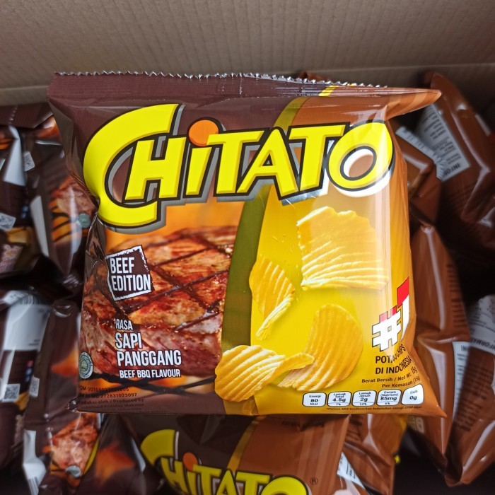 Jual CHITATO SNACK POTATO CHIPS SAPI PANGGANG PCK 15G (1 RENTENG ISI 10 ...