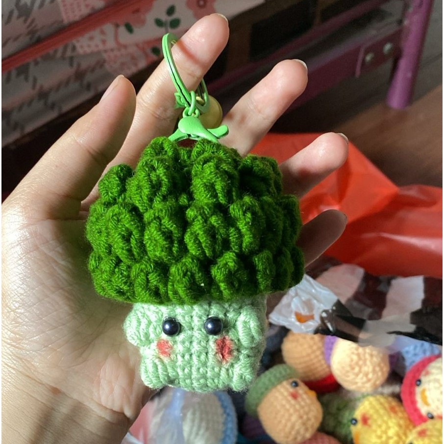Jual Amigurumi Broccoli Keychain | Gantungan Kunci Rajut | Gantungan ...