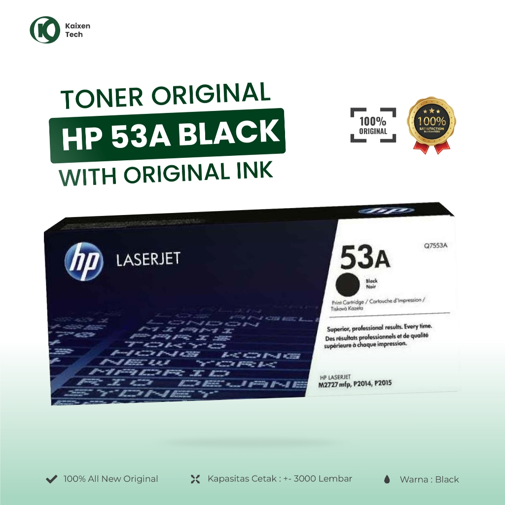 Jual Toner HP Laserjet 53A Black Original (Q7553A) | Shopee Indonesia