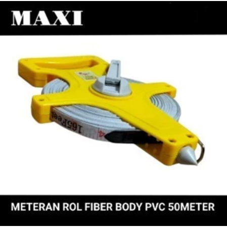 Jual Maxi meteran rol fiber 50Meter body pvc ( daya ukur 100% akurat ...