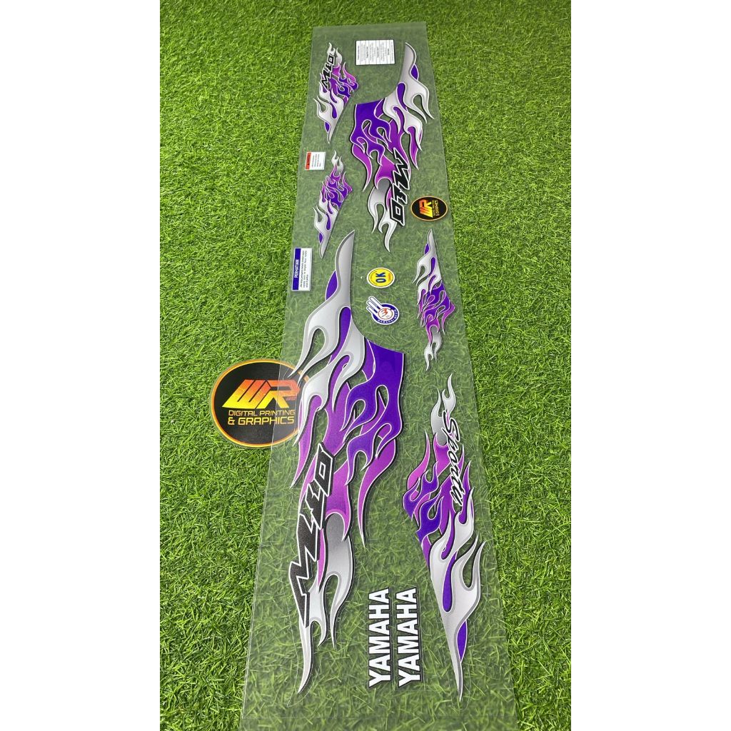 Jual STRIPING MIO KARBU TRANSPARAN MOTIF API NEW SIMPEL BAHAN BENING UV ...