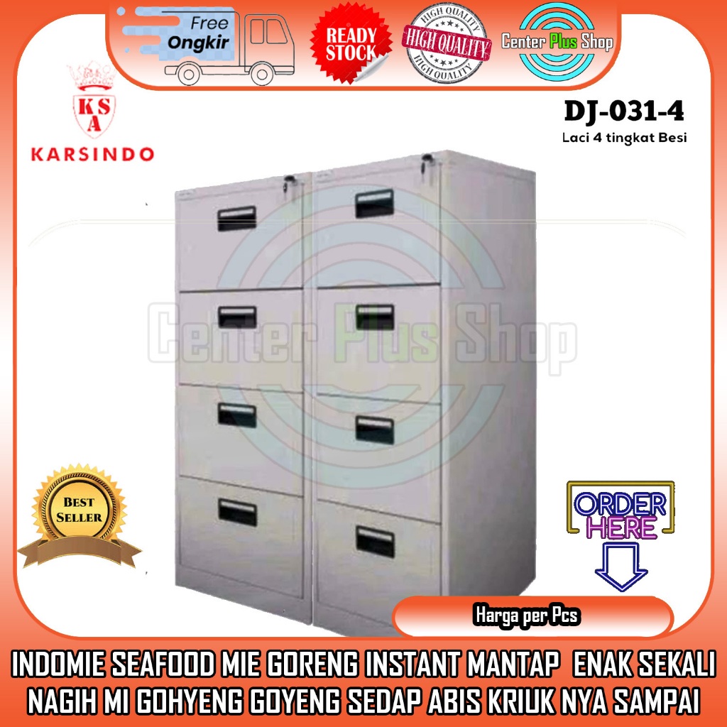 Jual Filling Cabinet DJ 031 Lemari 4 Laci Multifungsi Ukuran 47 x 60x