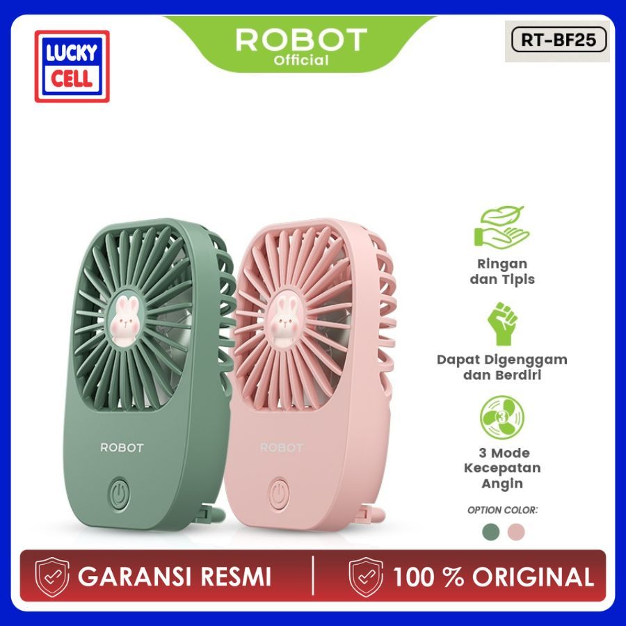 Jual Robot Mini Fan RT-BF25 Kipas Mini Portebel 1200mAh Garansi ...