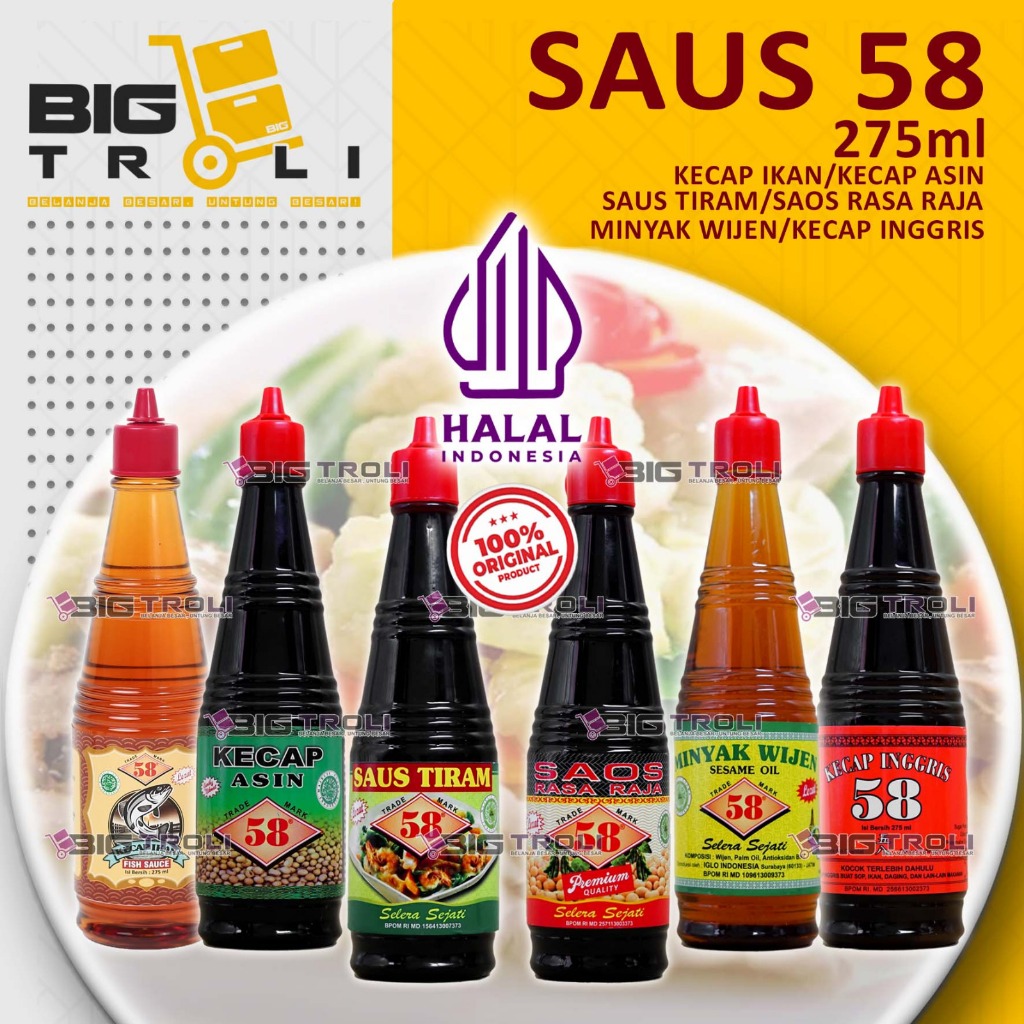 Jual Saos 58-Kecap ikan | Kecap Asin | Saos Tiram | Saos Rasa Raja ...