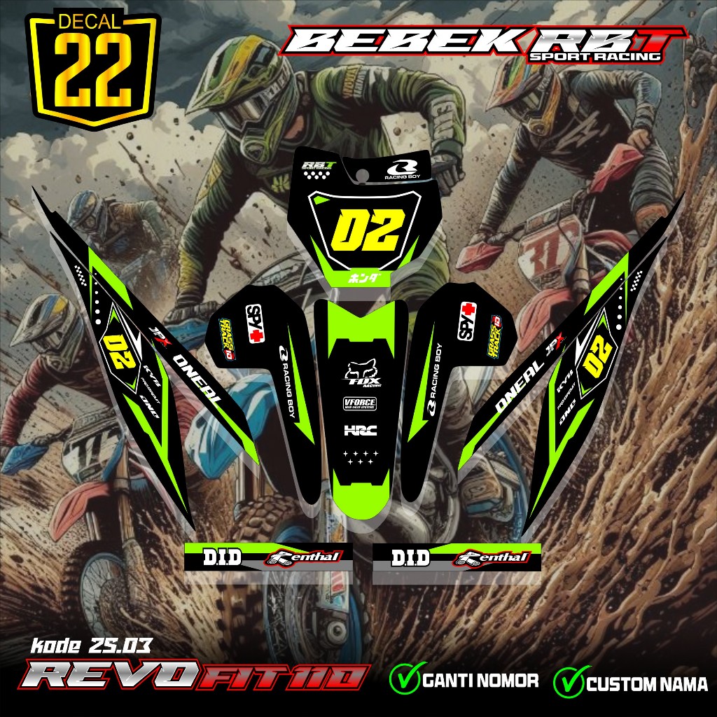 Jual (COD) Stiker Striping HONDA REVO FIT 110 MOTOR RBT BEBEK MODIF ...