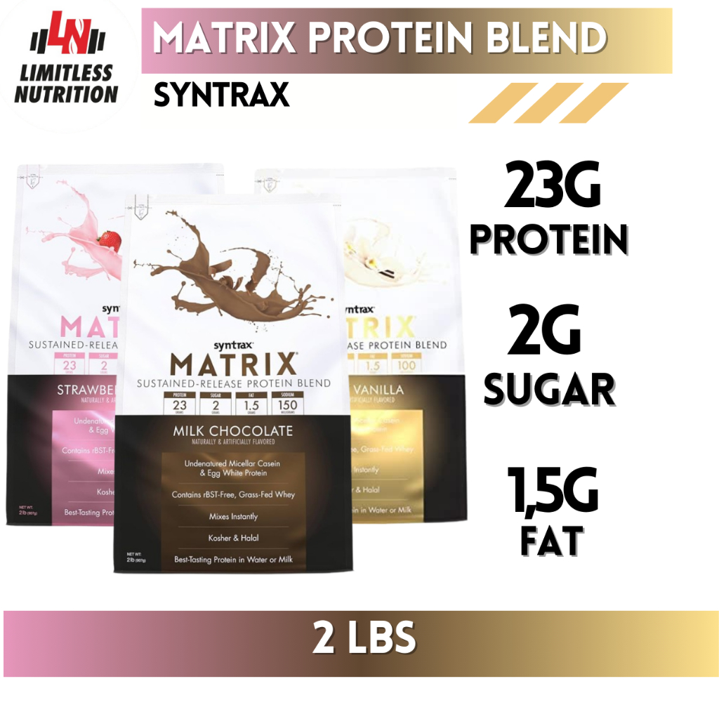 Jual Syntrax Matrix Sustained Release Protein Blend 2 Lbs | Shopee ...