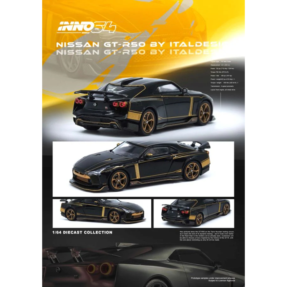 Jual INNO64 NISSAN SKYLINE GT-R50 BY ITALDESIGN BLACK | Shopee Indonesia