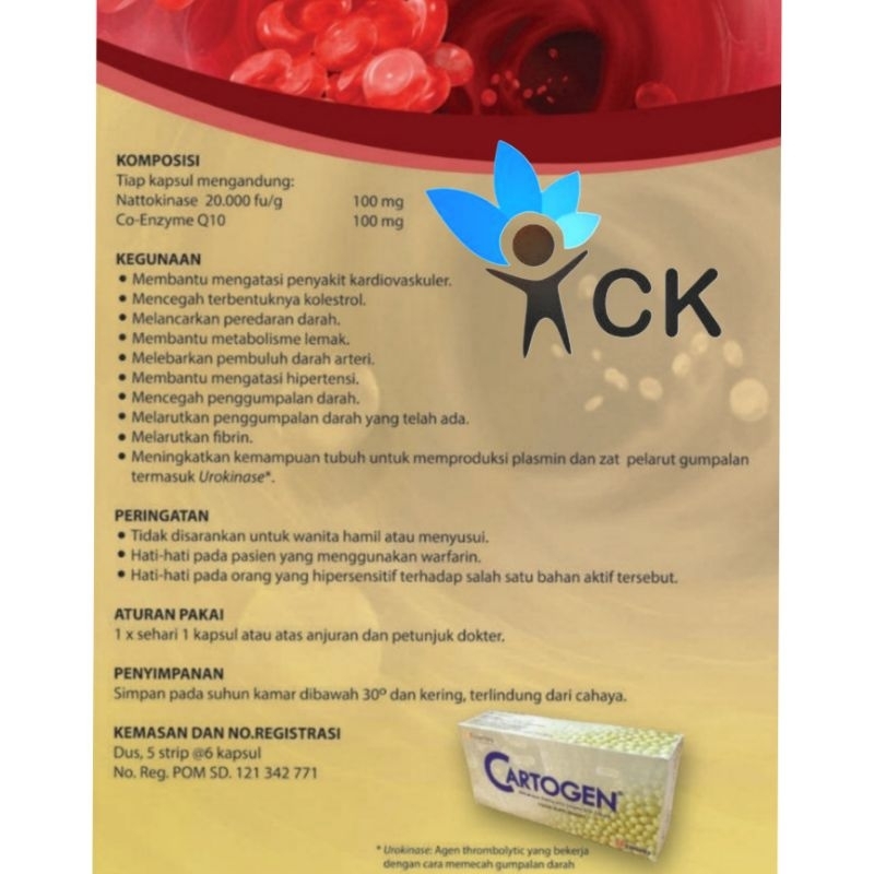 Jual CARTOGEN BOX ISI 30 KAPSUL suplemen kesehatan jantung | Shopee ...