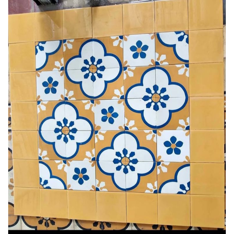 Jual Tegel Kuning Polos / Tekel Warna Kuning Polos Ubin Lantai Jadul ...
