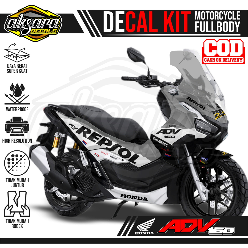 Jual Bisa COD Decal Sticker Full Body Motor Honda ADV 160 Repsol Desain ...