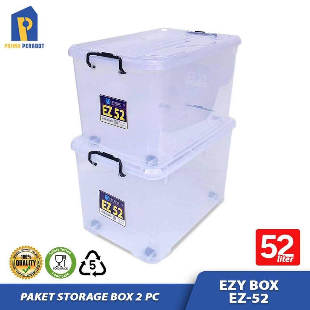 Jual Storage Box 52 Liter Container Boks 2 Pcs EZ-52 Kotak Penyimpanan ...