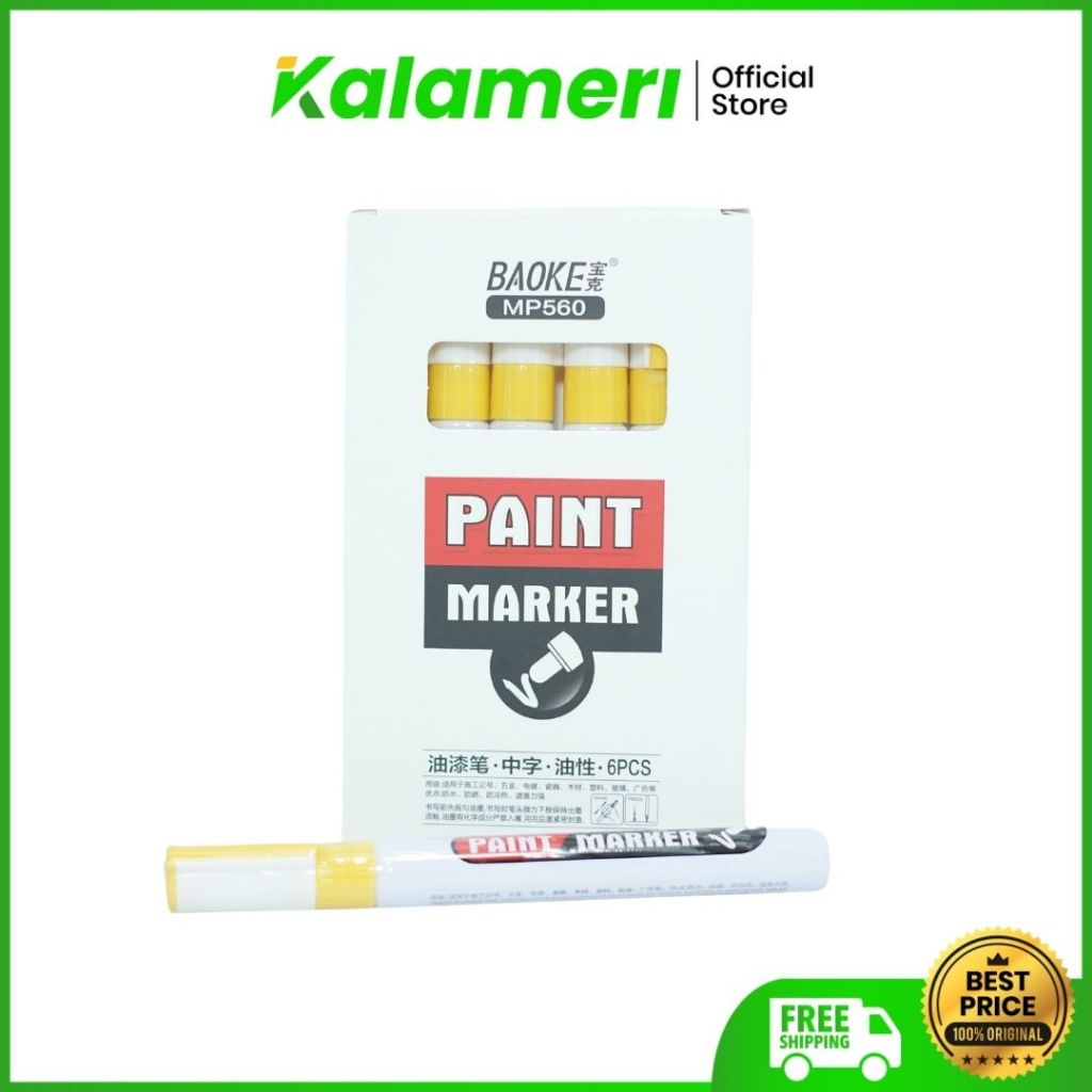 Jual KALAMERI - Baoke Paint Marker Various Color - Spidol Warna Pekat ...