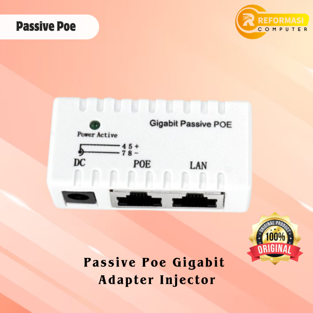Jual NYK Passive Poe Gigabit Adapter Injector | Shopee Indonesia