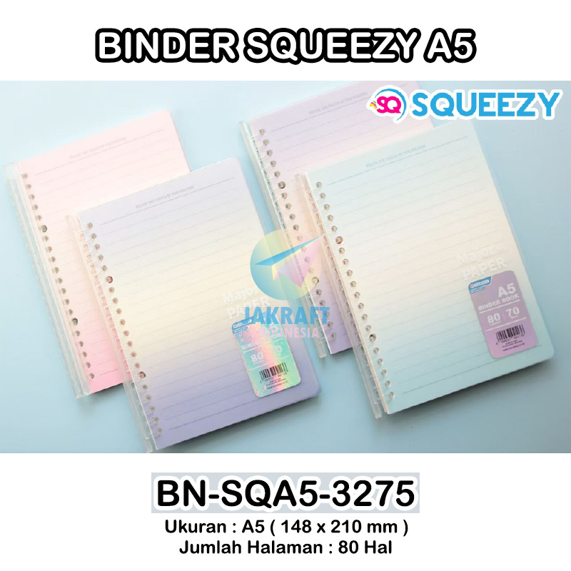 Jual (1 Set) Refillable Slim Aesthetic Pastel Gradient Notebook A5 ...