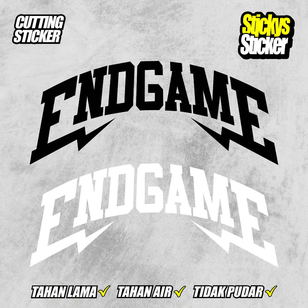 Jual Sticker ENDGAME cutting sticker ENDGAME 7 pilihan warna dan ukuran ...