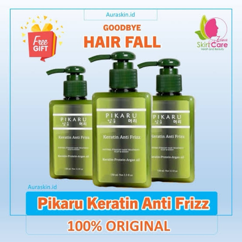 Jual Paket 3Botol Pikaru Keratin Rambut Perawatan Rambut Keratin Anti ...