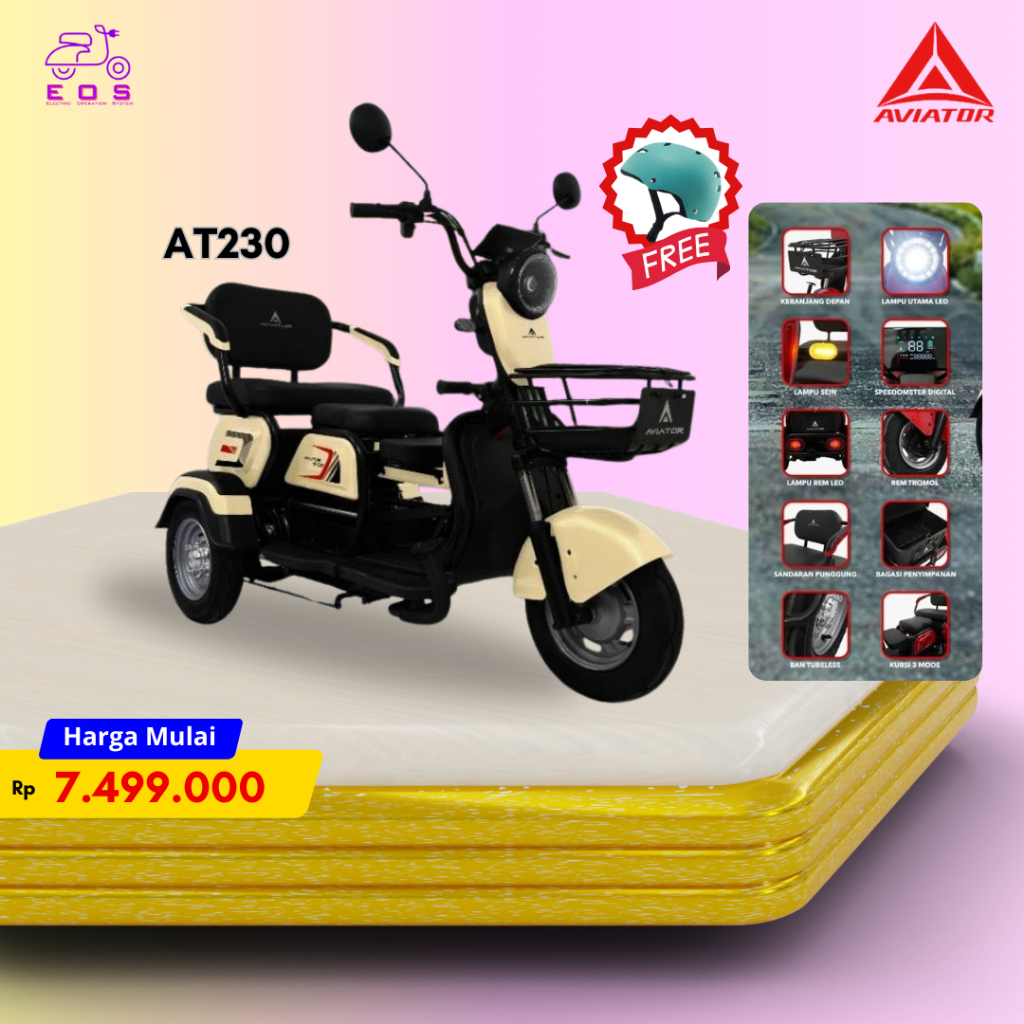 Jual Sepeda Listrik Roda Tiga - Aviator AT230 | Shopee Indonesia