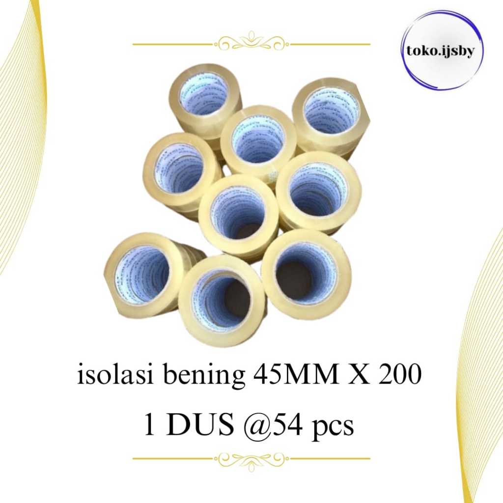 Jual LAKBAN BENING 45MM X 200Y DUS(54pcs) | Shopee Indonesia