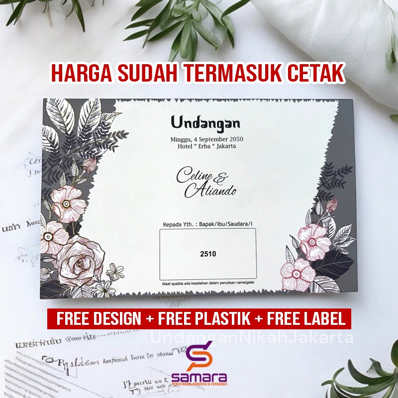 Jual UNDANGAN PLUS CETAK FREE PLASTIK & LABEL | Shopee Indonesia