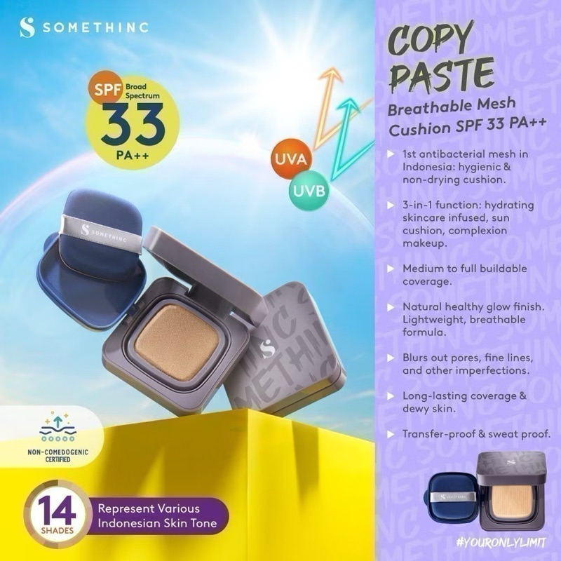 Jual SOMETHINC - Copy Paste Breathable Mesh Cushion SPF PA +++ (15g ...