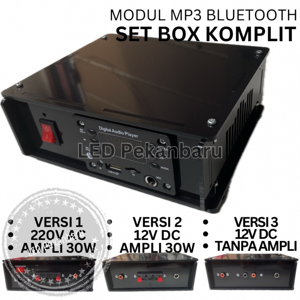 Jual AMPLIFIER MP3 BLUETOOTH RAKITAN 2 X 30W / 60W DENGAN MIC FM RADIO ...
