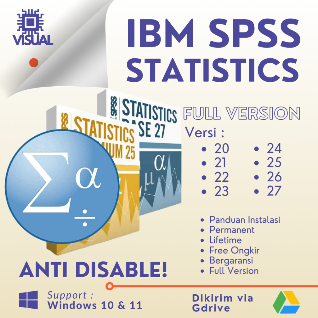 Jual Software Statistics SPSS 27, 26, 25, 24, 23, 22, 21, 20 Full ...