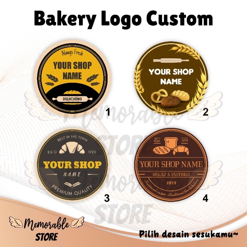 Jual Stiker Custom Roti Anti Air Label Nama Makanan Murah Bakery Bread ...