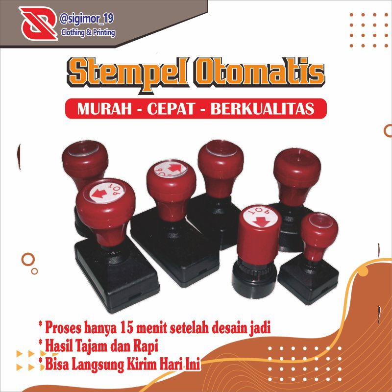 Jual Stempel Otomatis, Stempel Costum | Shopee Indonesia