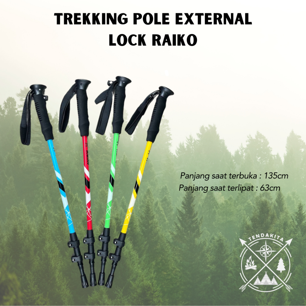 Jual -Trekking Pole External Lock Raiko Naturhike Taffsport