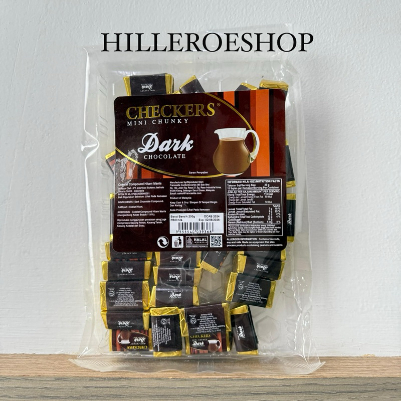 Jual COKLAT CHECKERS MINI CHUNKY 300GRAM DARK CHOCO / MIX FRUITS ...