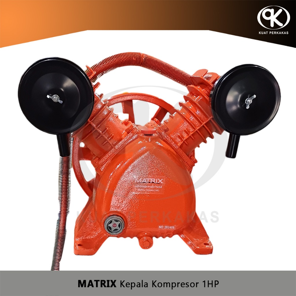 Jual Kepala Kompresor 1HP MATRIX Bare Compressor 2 Silinder | Shopee ...
