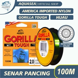AQUASEA Tali Pancing  Berkley Gorilla  Hijau Lumut Senar Pancing 100m Super Kuat & Tahan Bahan Nilon