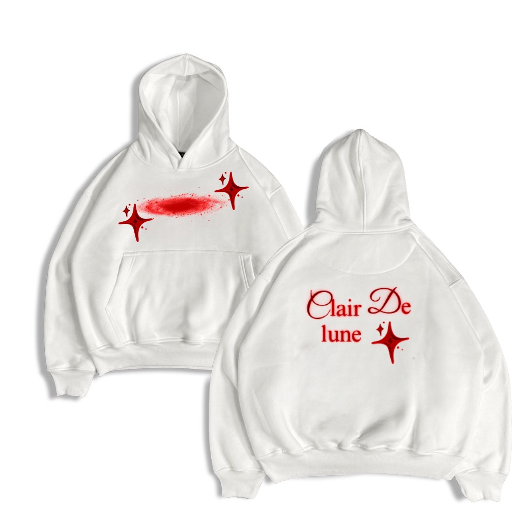 Jual Pullover Hoodie Vintage Putih Clair De Lune Pria Wanita 