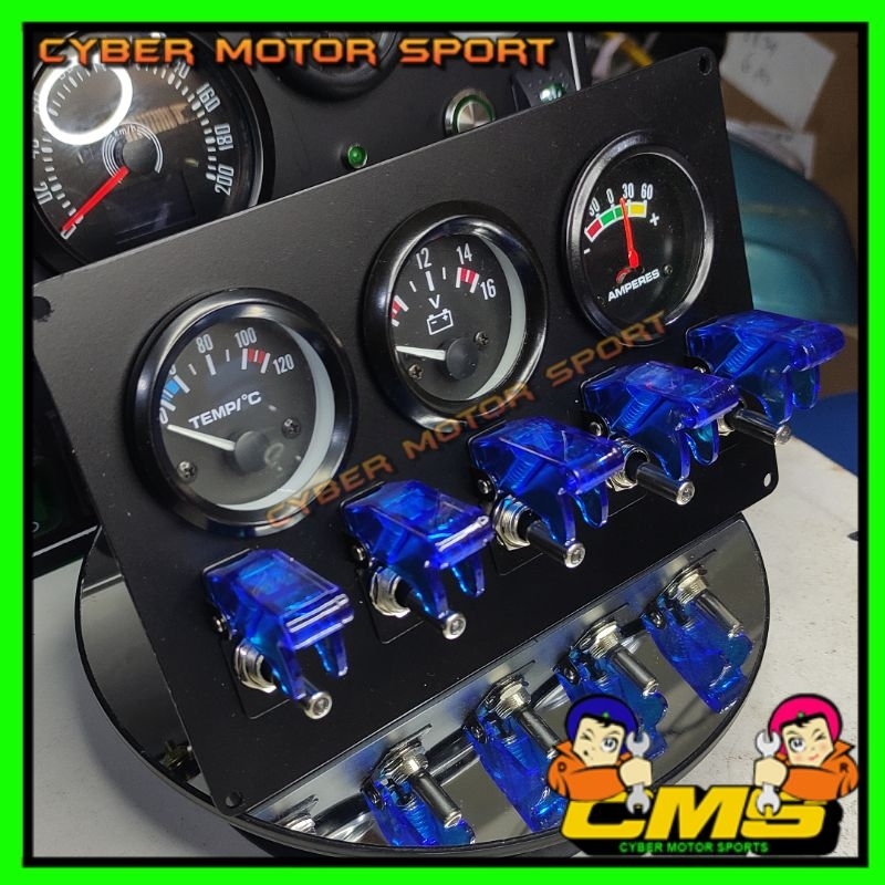 Jual Indikator mobil Temperature plus fuel meter volt meter universal ...