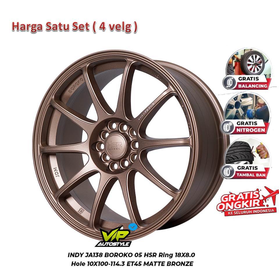 Jual Velg Avanza New 2024 Ring 18 HSR Indy Bronze Bisa Xenia FT68 ...