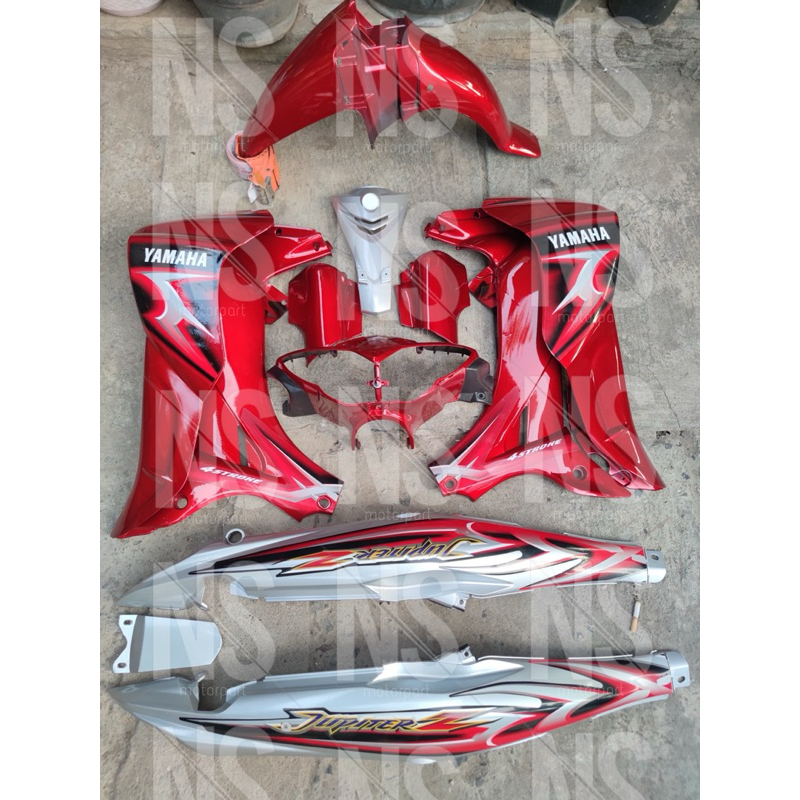 Jual Fullset body halus jupiter z new burhan 2006/2007 merah silver