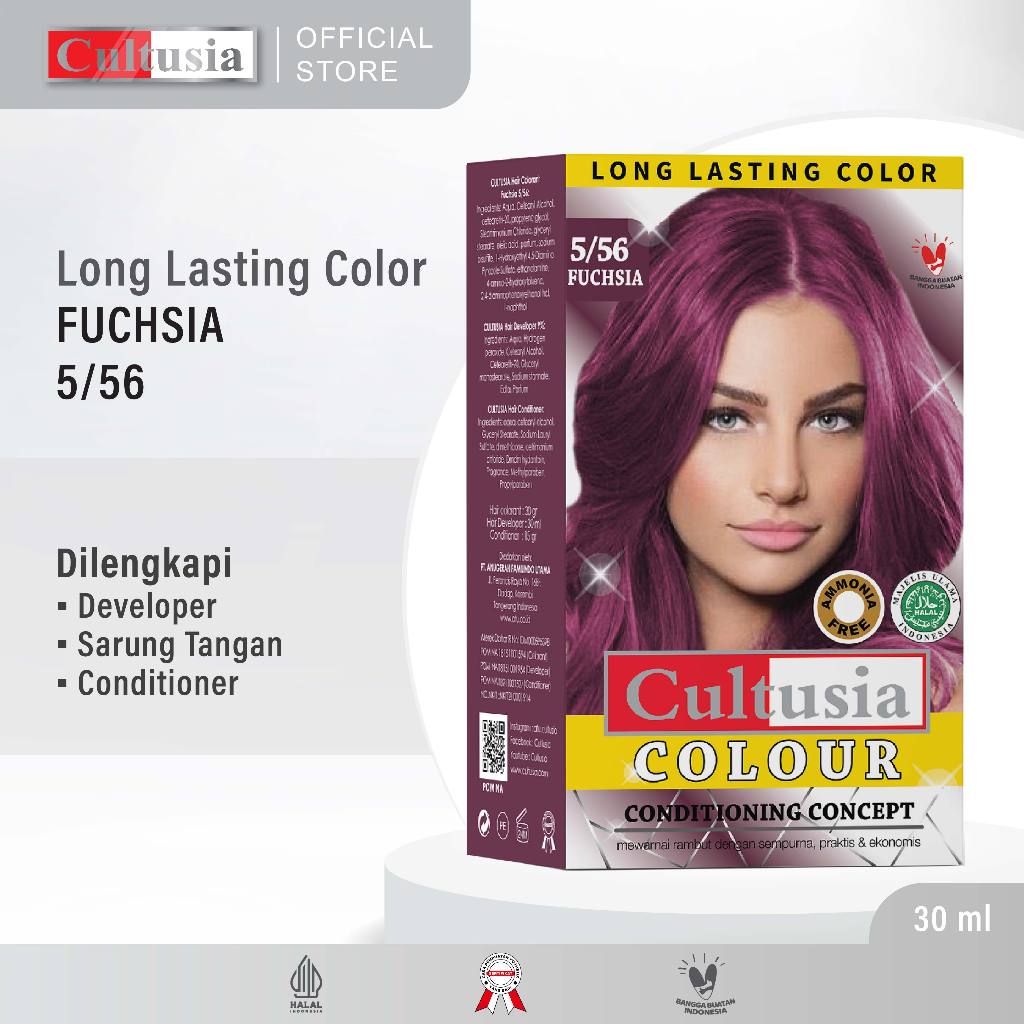 Jual Cultusia Hair Color Fuchsia 5/56 30 ML | Shopee Indonesia