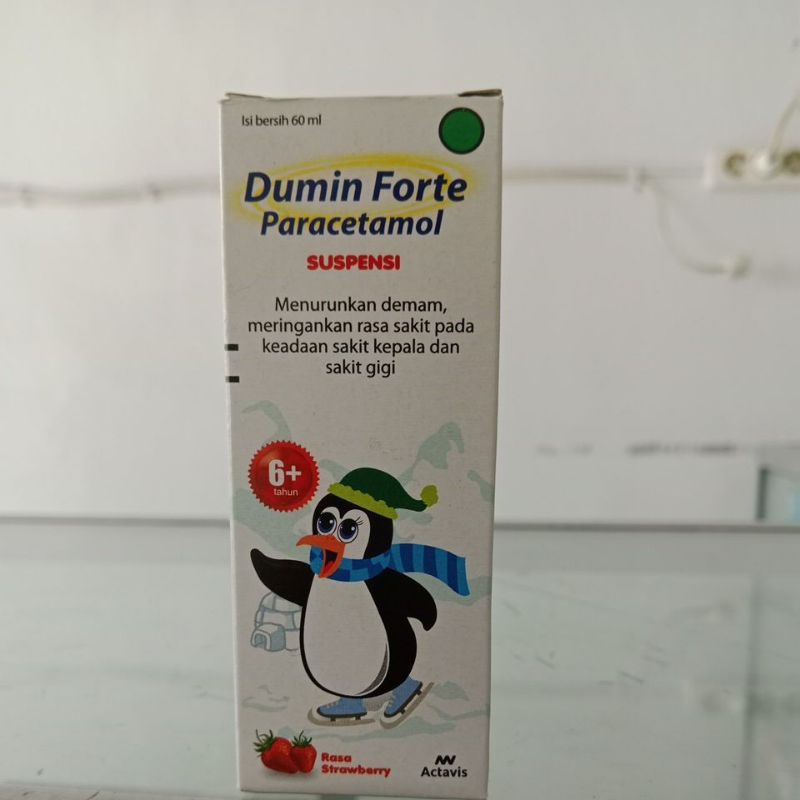 Jual Dumin Forte Paracetamol SUSPENSI Sirup Rasa Strawberry 60ml ...