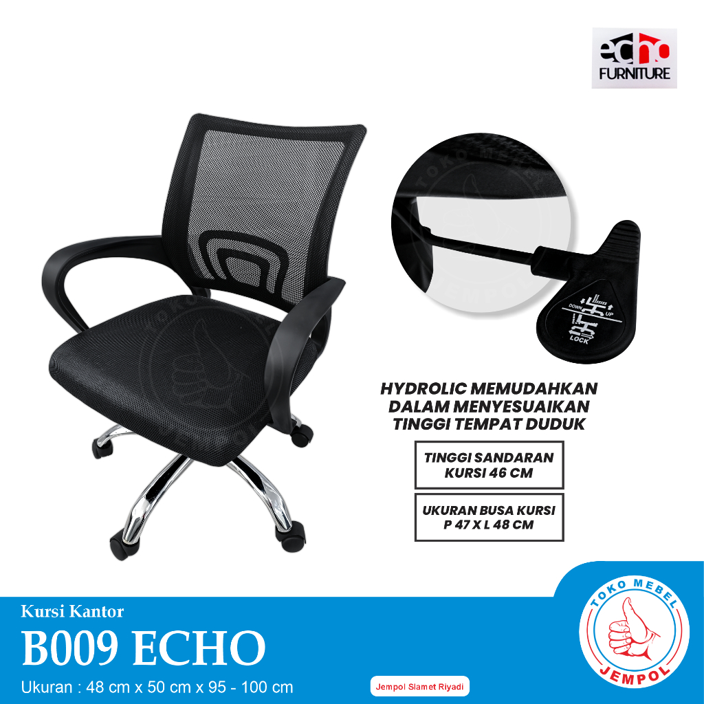 Jual Kursi kantor B009 ECHO kursi kerja/kursi kantor jaring/kursi ...