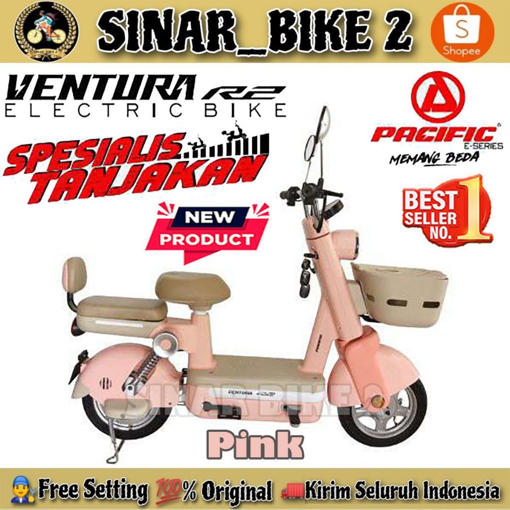 Jual Sepeda Listrik PACIFIC VENTURA R2 R 2 600 Watt 12 AH Electric E ...