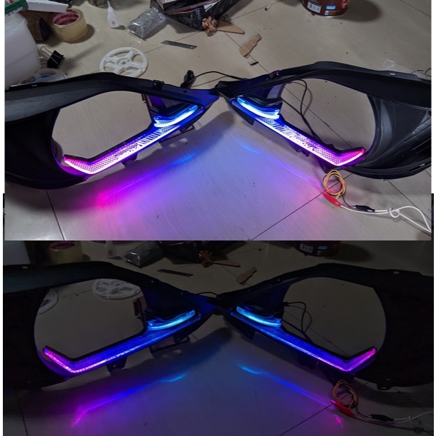 Jual Slim L Frame Tumpuk Lampu LED Headlamp Depan RGB DRL Running Mobil ...