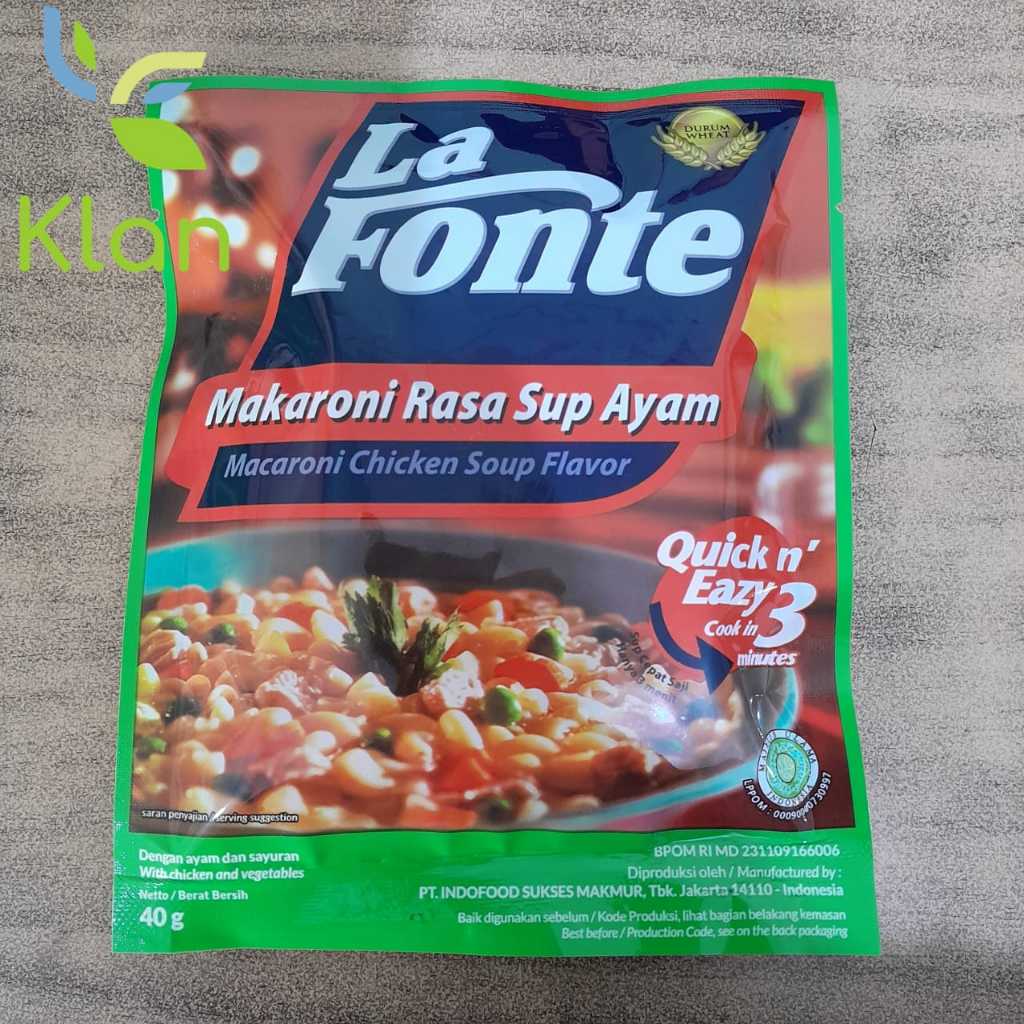 Jual LA FONTE MAKARONI RASA SUP AYAM / MACARONI CHICKEN SOUP FLAVOR ...