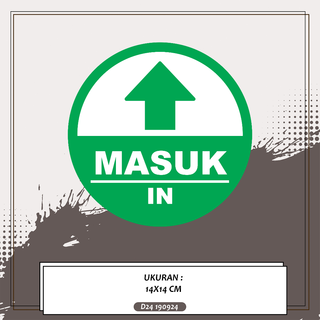 Jual Sticker Stiker Tanda Masuk Keluar Stiker Bundar Vinyl Sign In Out ...