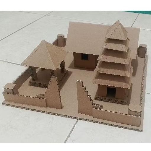 Jual Miniatur Rumah Adat Bali Dari Kardus / Miniatur Pura Bali
