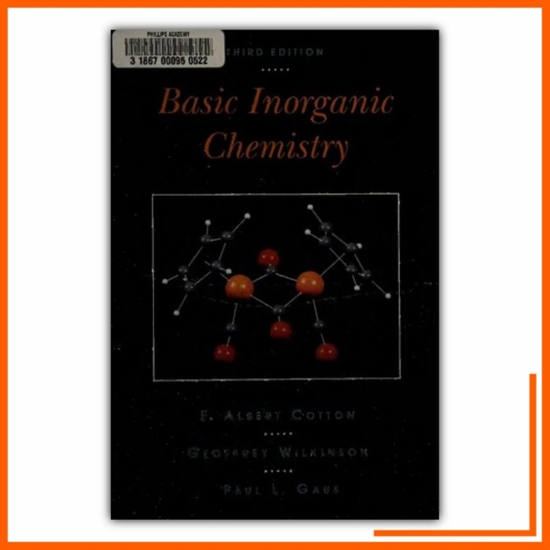 Jual Basic Inorganic Chemistry, 3rd Edition F. Albert Cotton, Geoffrey ...