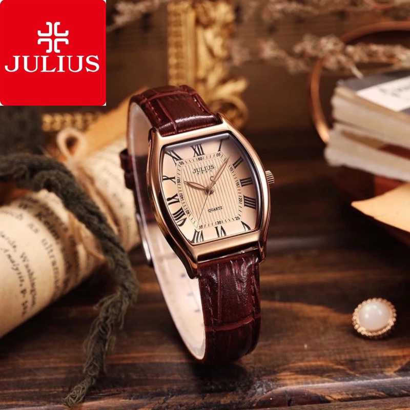 Jual Jam Tangan Julius Original – Tali Kulit Oval JA-703 Classic Watch ...