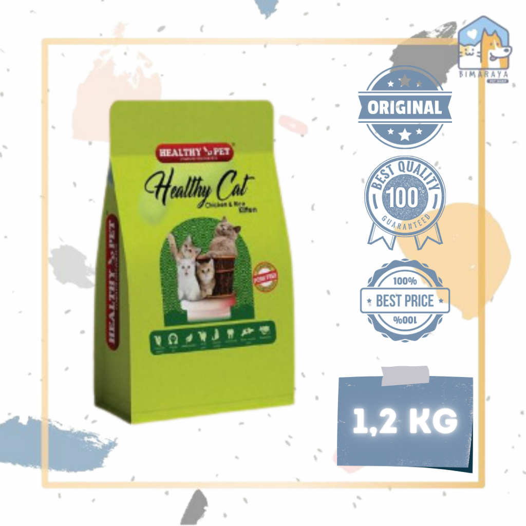 Jual HEALTHY CAT PET KITTEN CHICKEN & RICE 1,2 KG FRESHPACK | Shopee ...